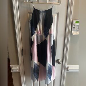 Banana Republic Asymmetrical Skirt in Black, Pink, and Blue